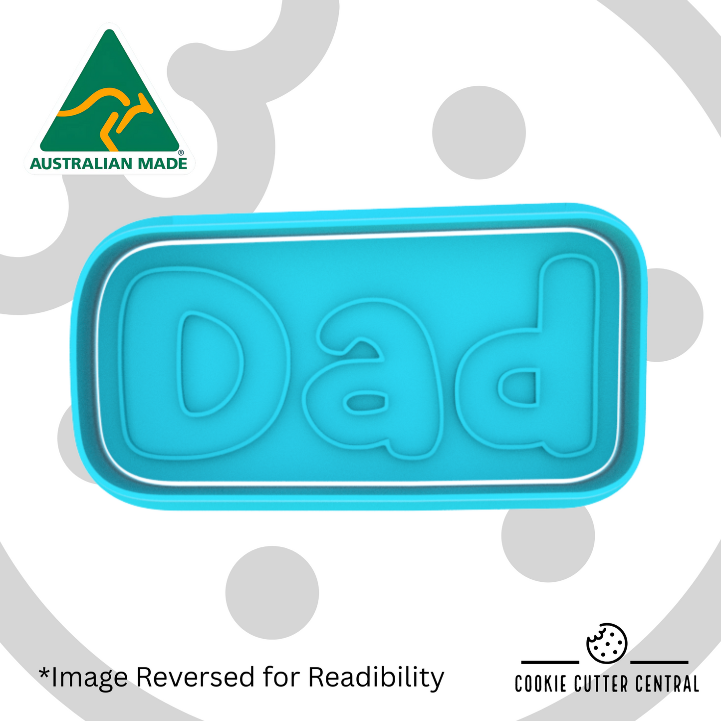 Dad Cookie Cutter and Embosser - 4.1cm x 8.5cm