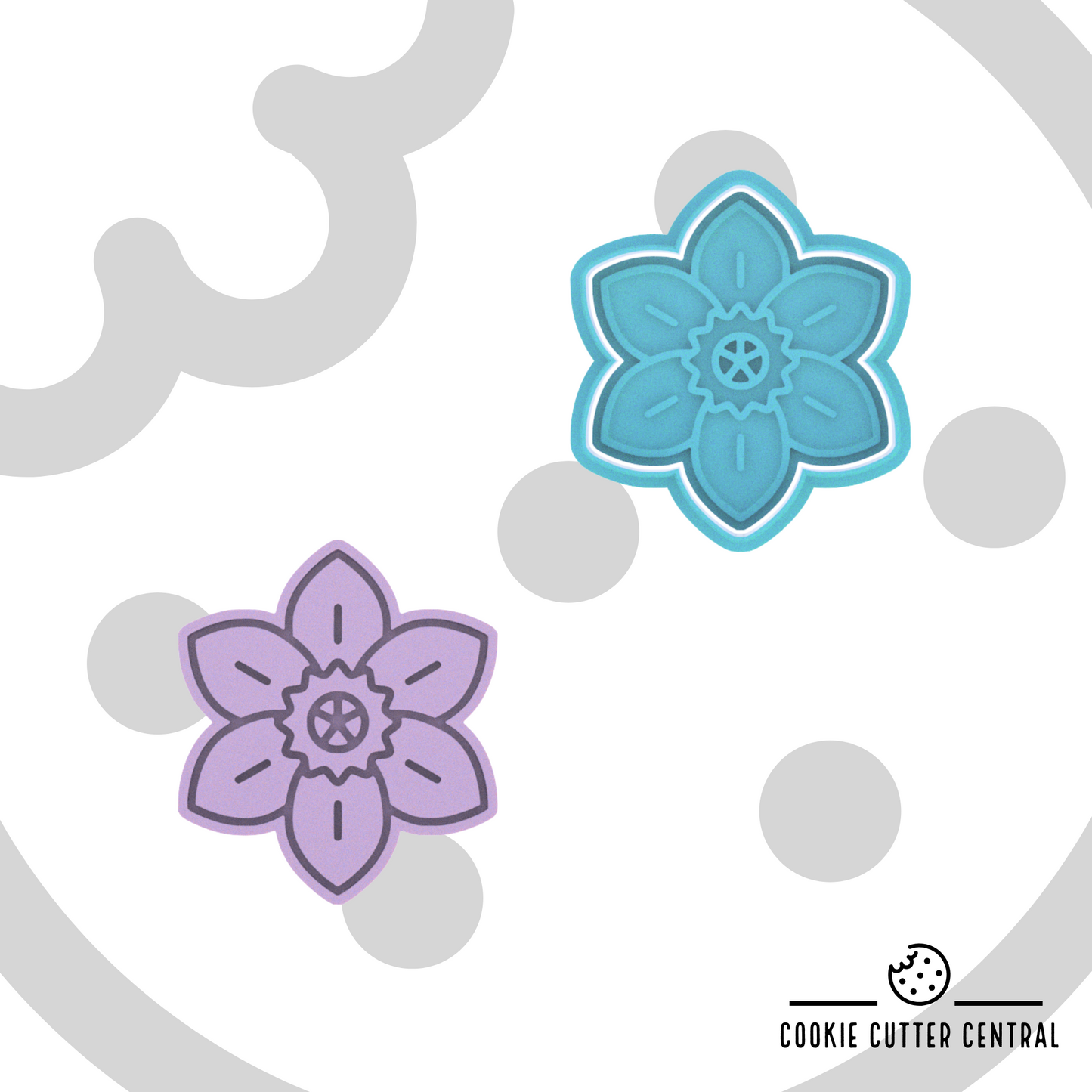 Mini Daffodill Cookie Cutter and Embosser - 5.4cm x 4.7cm