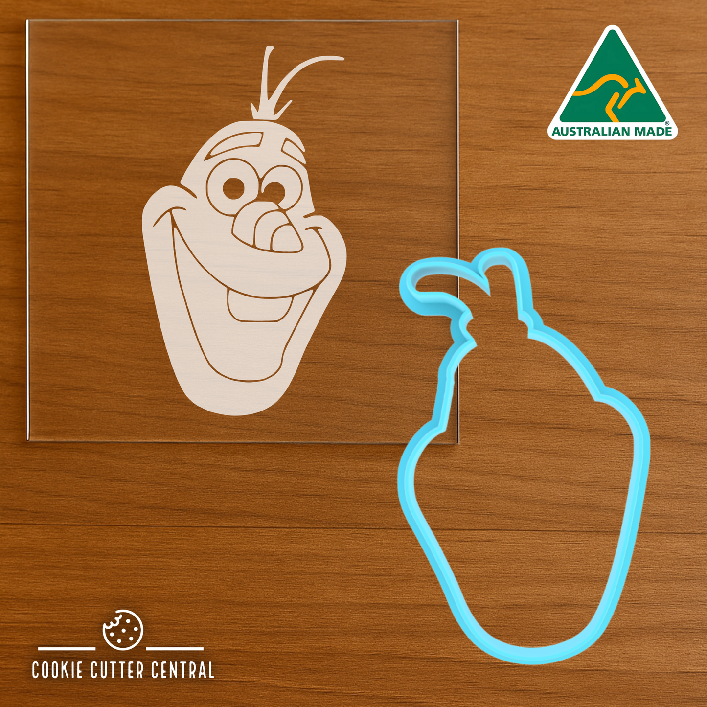 Disney Frozen Olaf Cookie Cutter and Acrylic Debosser - 9.4cm x 5.4cm