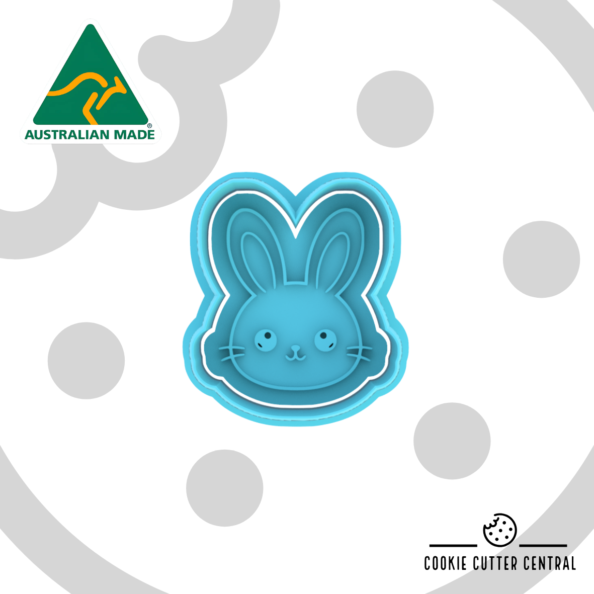 Bunny Head Mini Cookie Cutter and Embosser - 4.8cm x 4.2cm