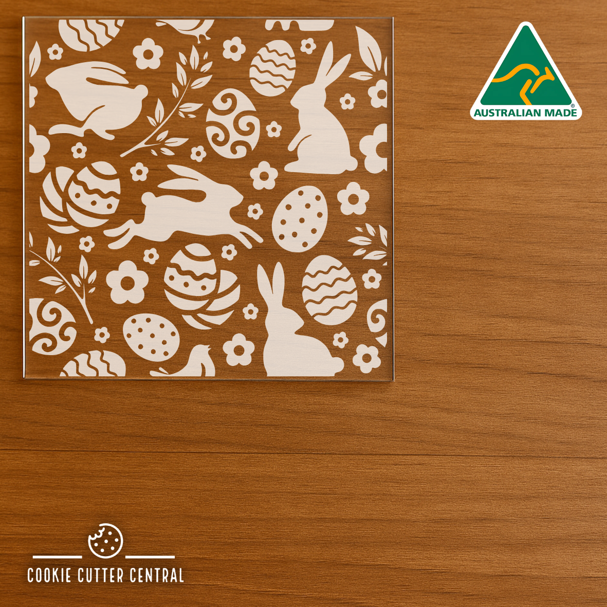 Easter Theme Pattern Acrylic Debosser - 10cm