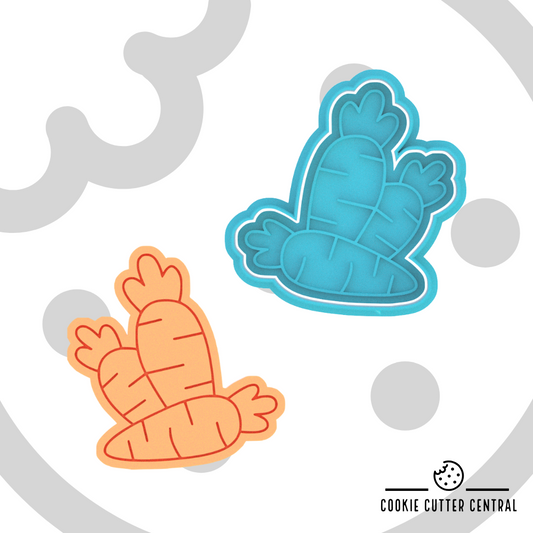 Easter Carrots Cookie Cutter and Embosser - 8.4cm x 8.2cm