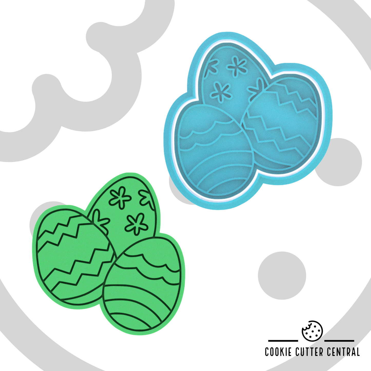 Easter Eggs Cookie Cutter and Embosser - 7.1cm x 6.7cm