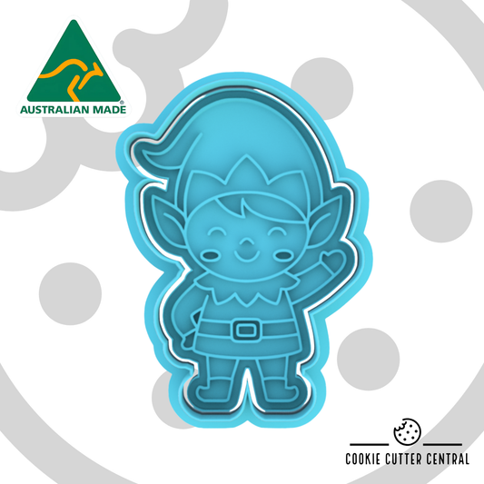 Elf Cookie Cutter and Embosser - 8.3cm x 5.7cm