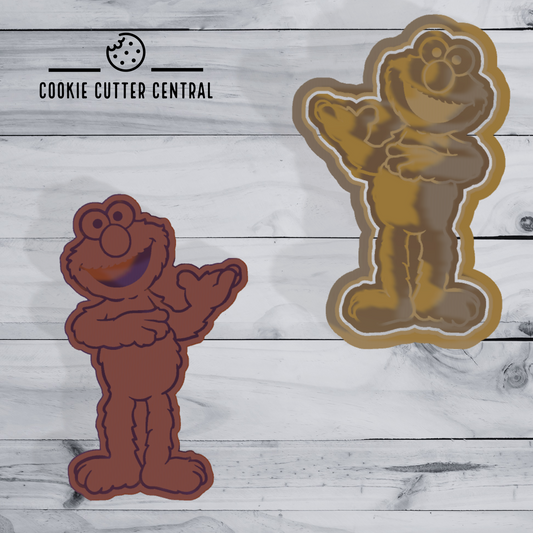 Elmo Cookie Cutter and Embosser - 9.3cm x 5.7cm