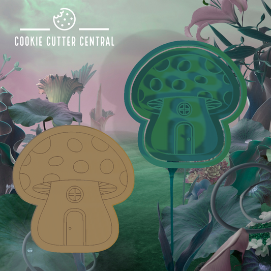 Fairy House Cookie Cutter and Embosser - 7.8cm x 7.5cm