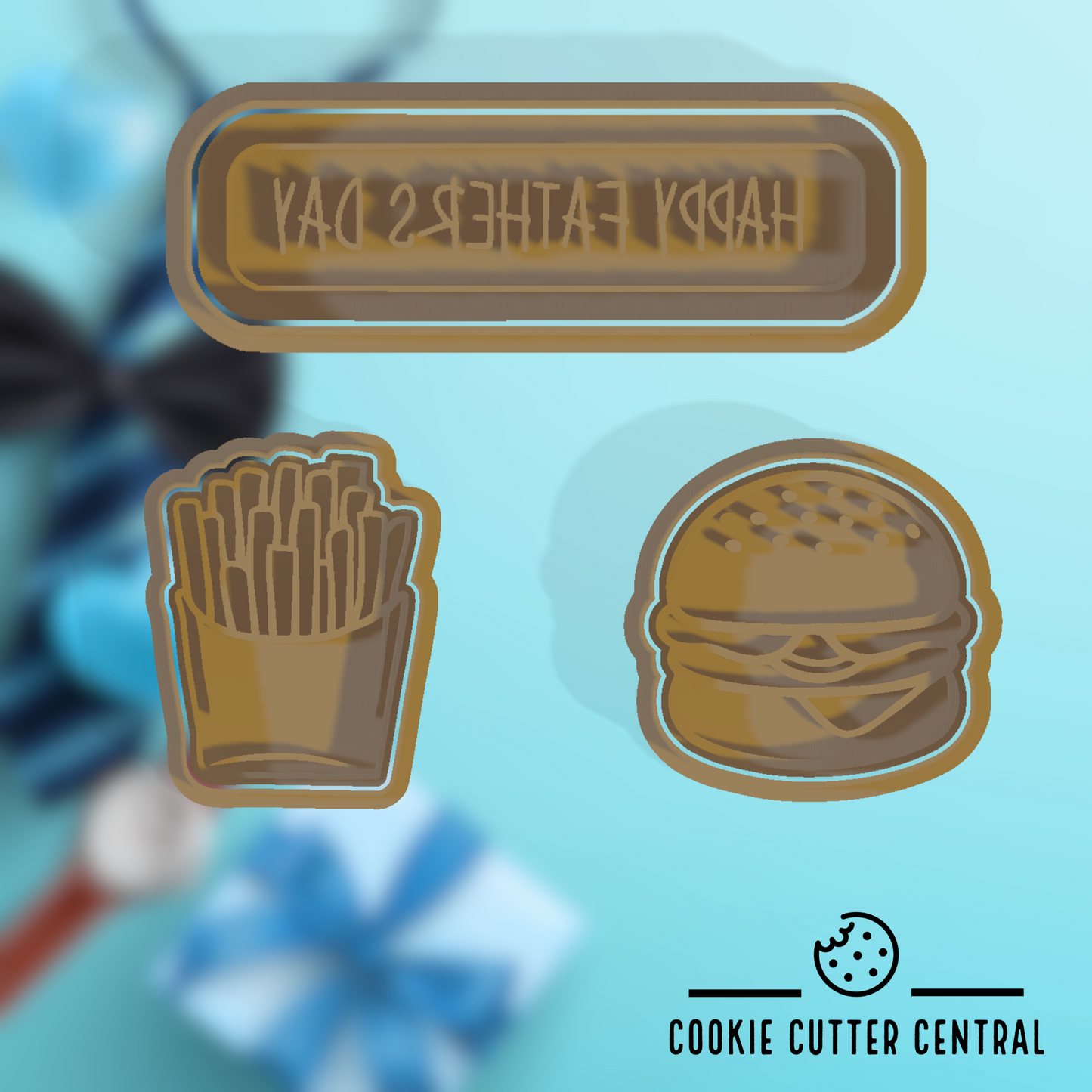 Father's Day Fast Food Cookie Cutter and Embosser Set