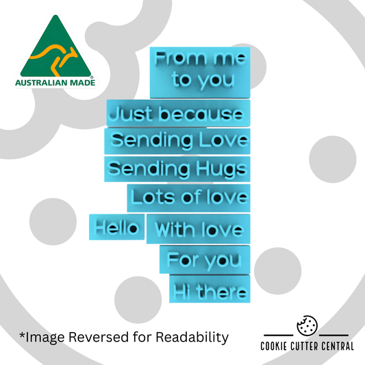 Complete Mini Word Stamp Set