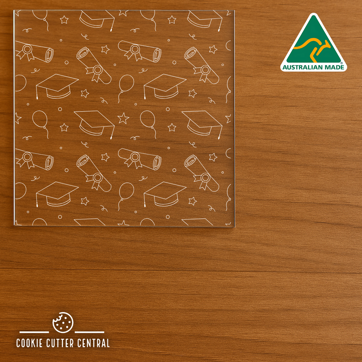 Graduation Acrylic Debosser Pattern Plate - 10cm