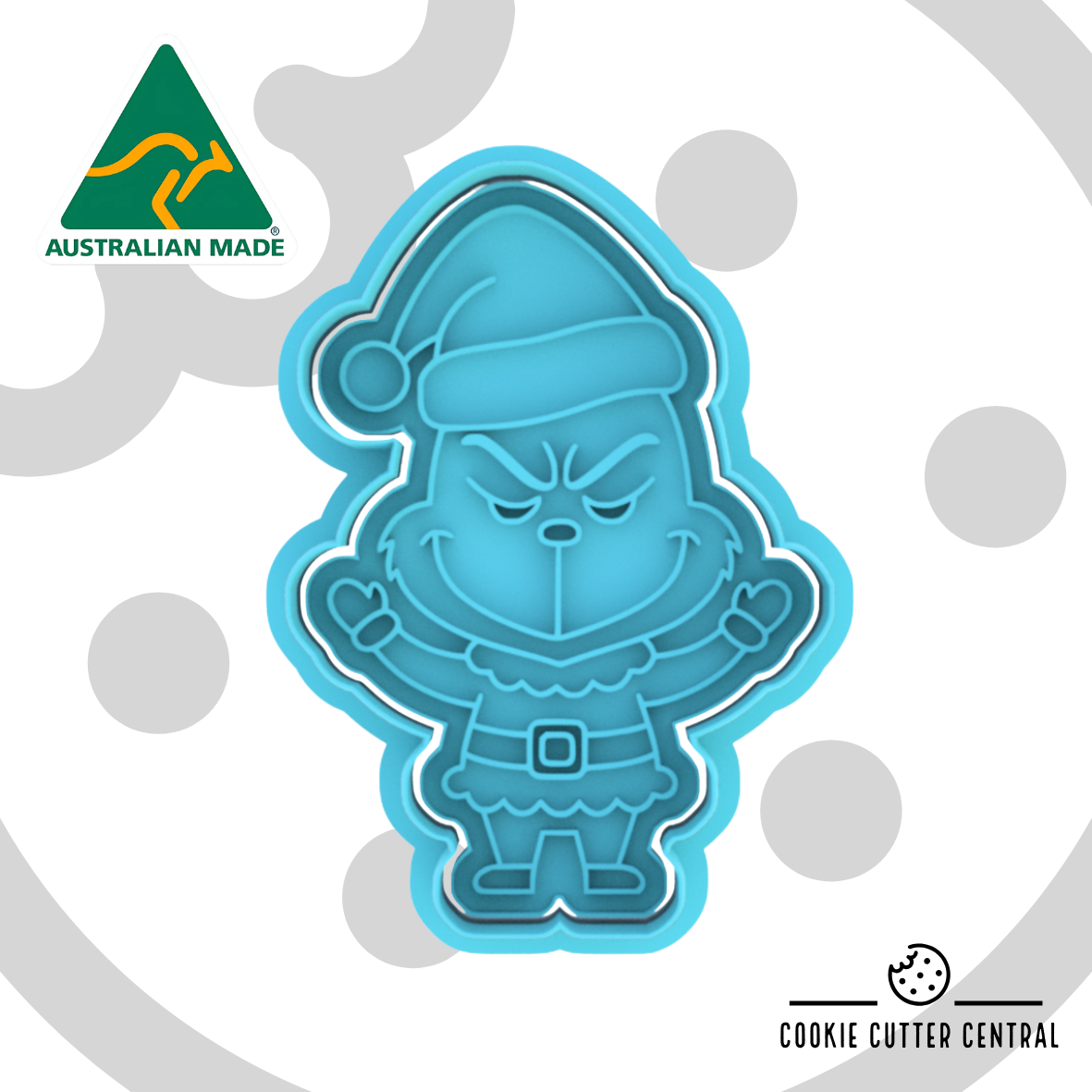 Grinch Cookie Cutter and Embosser - 8.6cm x 6cm