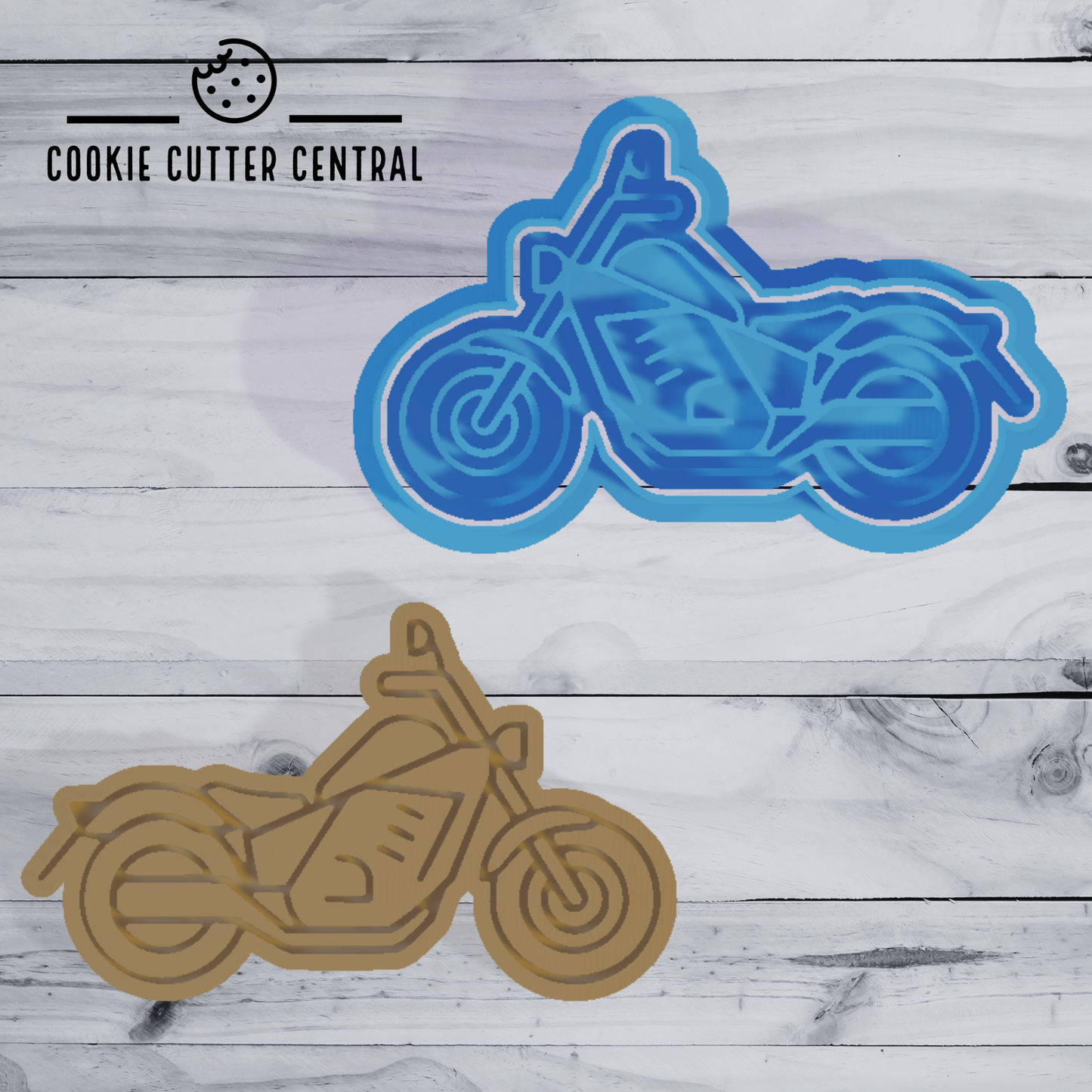 Harley Davidson Motorbike Cookie Cutter and Embosser - 5.9cm x 9.8cm