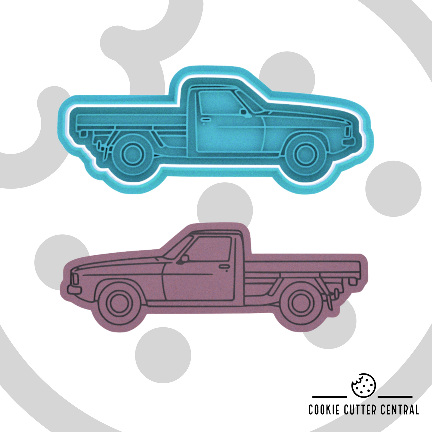 Holden 1-Ton Ute Cookie Cutter and Embosser - 4.2cm x 11.8cm