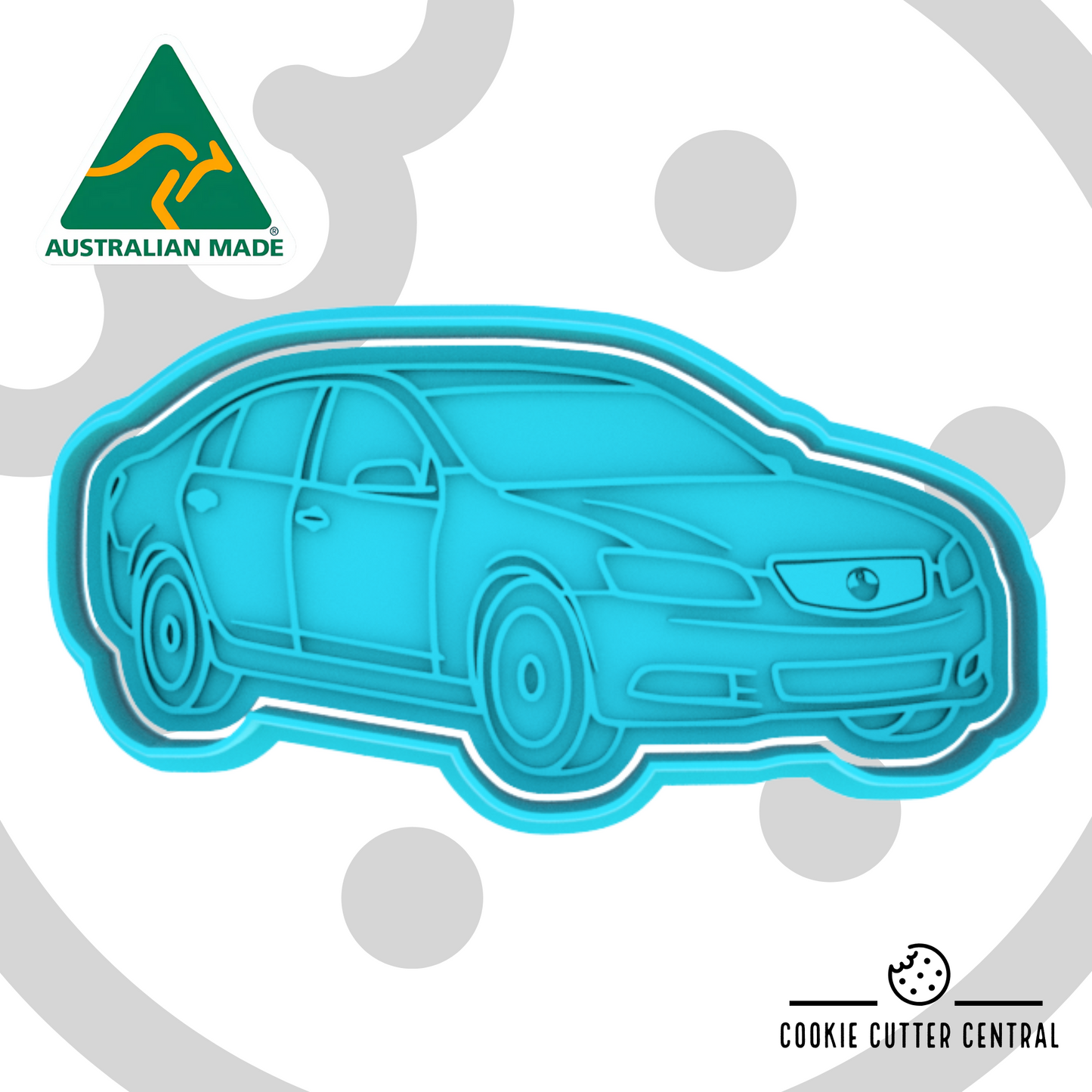 Holden Sedan Elegence Cookie Cutter and Embosser - 5.3cm x 10.9cm