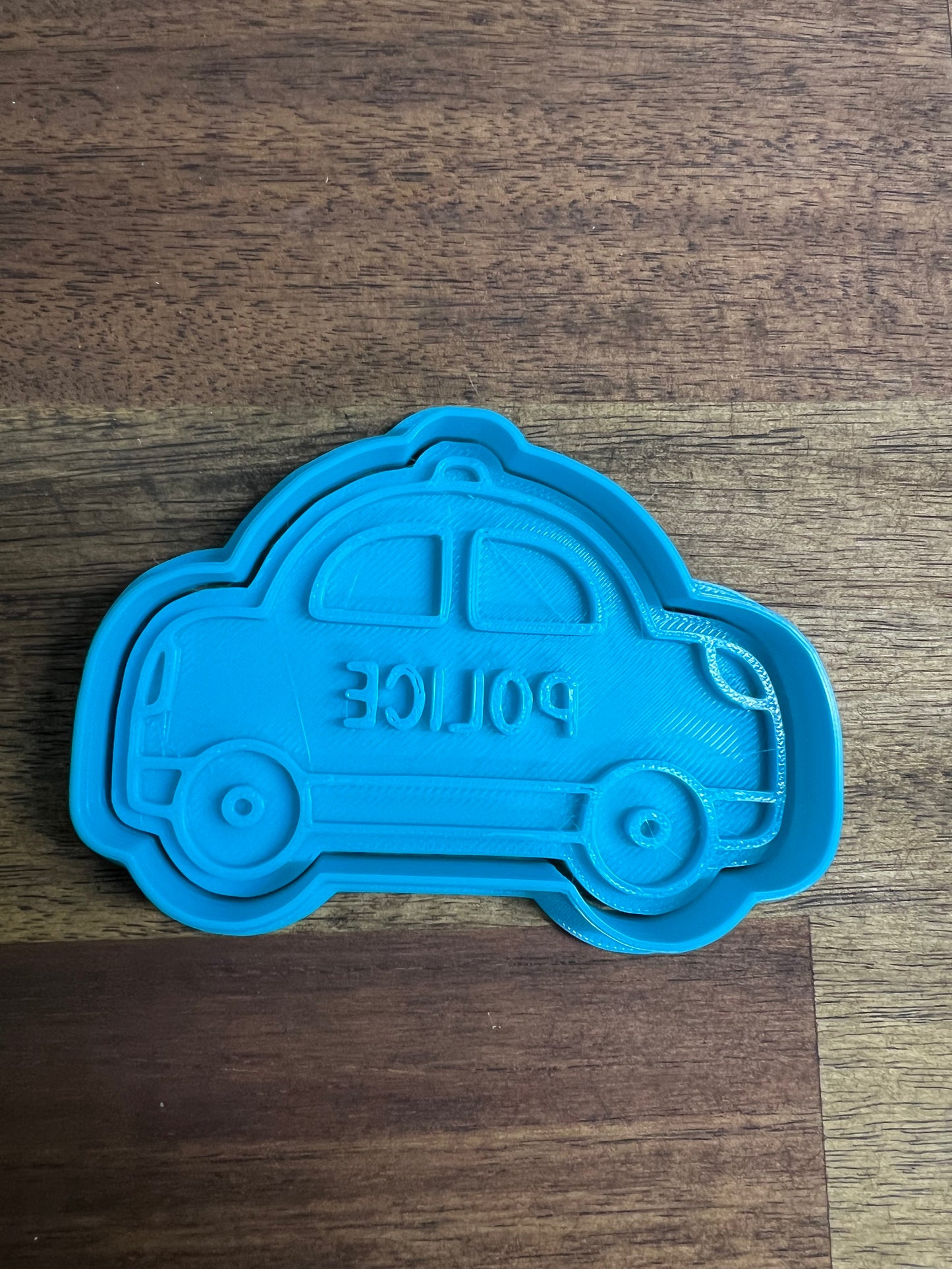 Police Car Cookie Cutter and Embosser - 5.7cm x 8.3cm