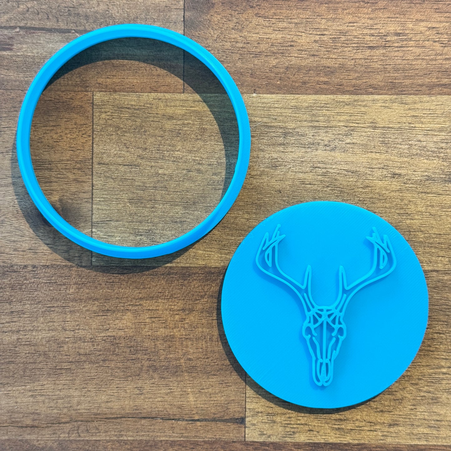 Deer Skull Cookie Cutter and Embosser - 7.5cm Round