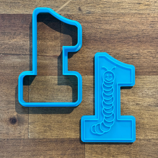 Caterpillar 1st Birthday Cookie Cutter & Embosser - 6.3cm x 9.8cm