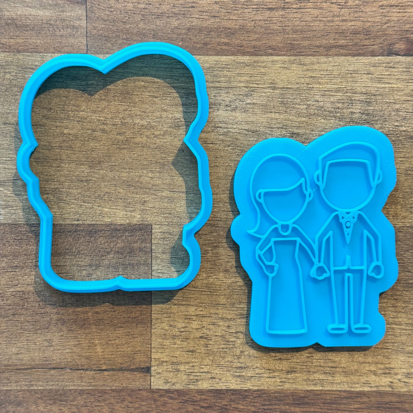 Married Couple Cookie Cutter and Embosser - 8.3cm x 6.3cm