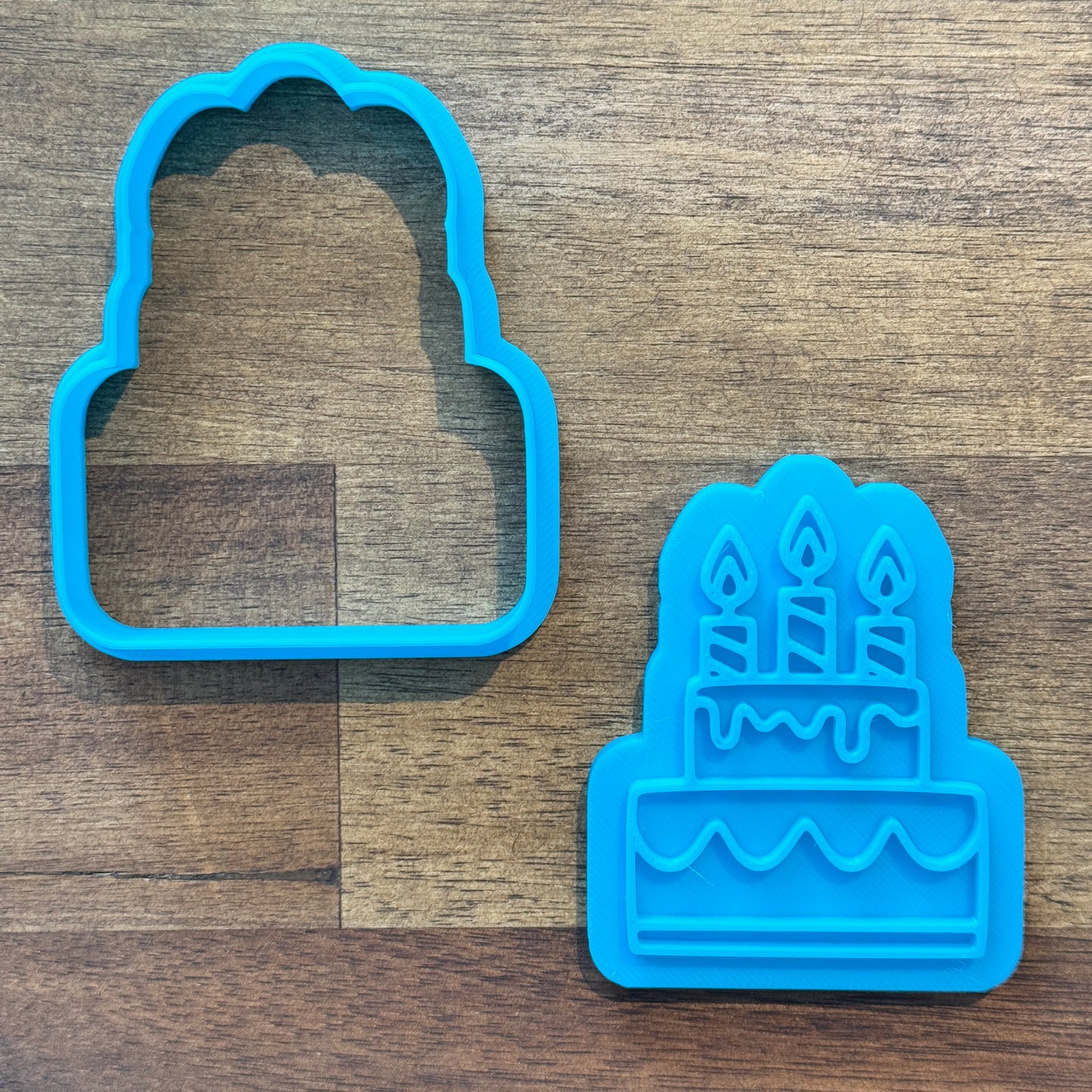 Birthday Cake (Design 1) Cookie Cutter and Embosser - 7.2cm x 5.9cm