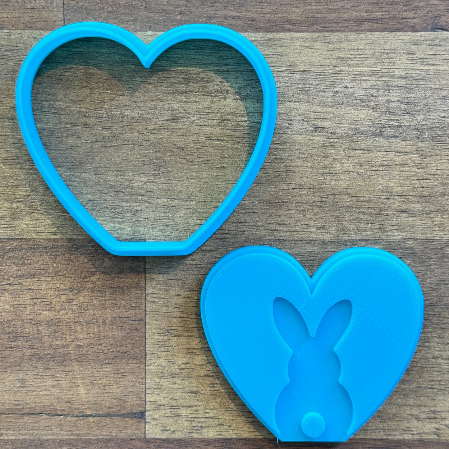 Bunny Heart Cookie Cutter and Embosser - 7cm x 6.1cm