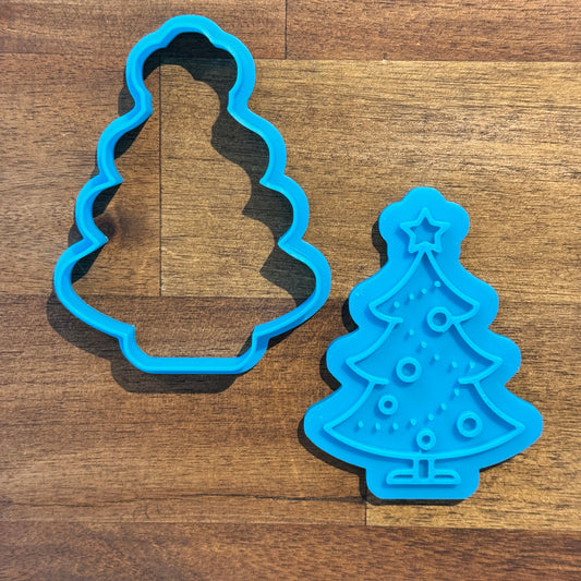Christmas Tree 2 Cookie Cutter and Embosser - 8.5cm x 6.4cm