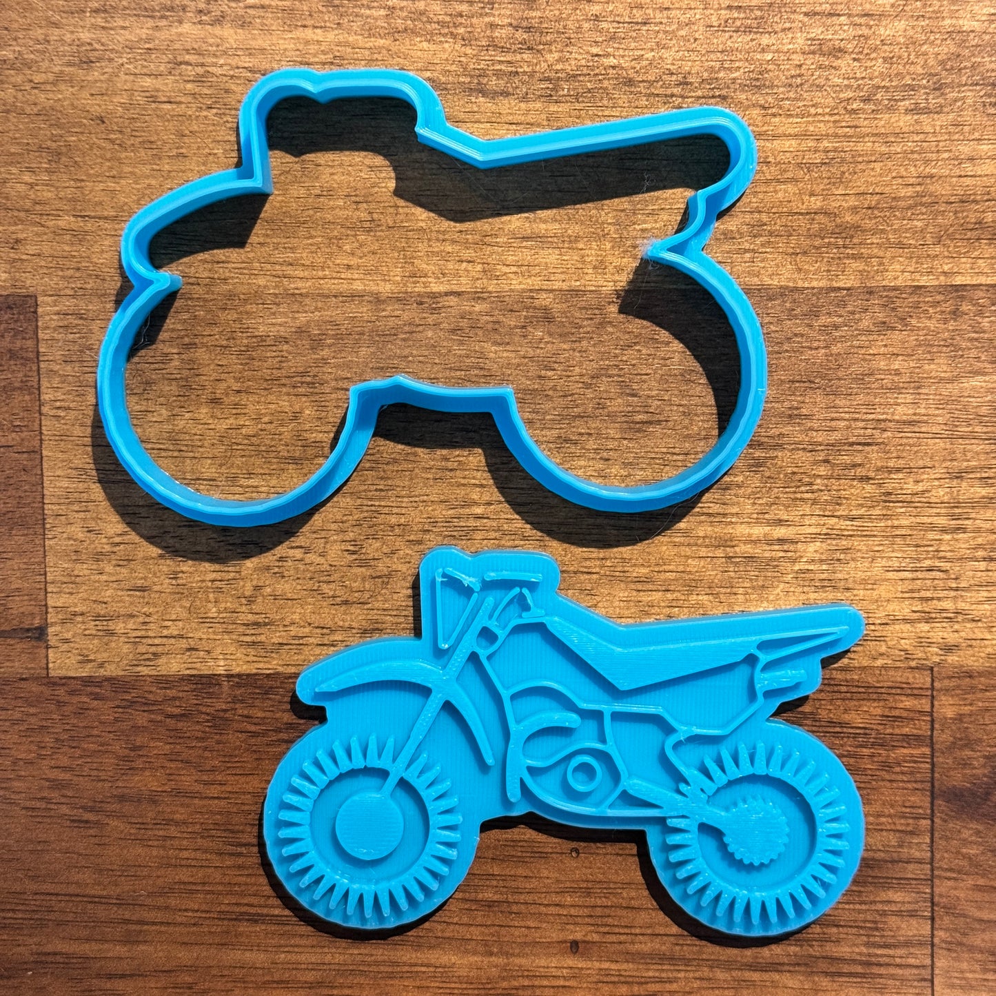 Dirt Bike Cookie Cutter and Embosser - 6.4cm x 10cm