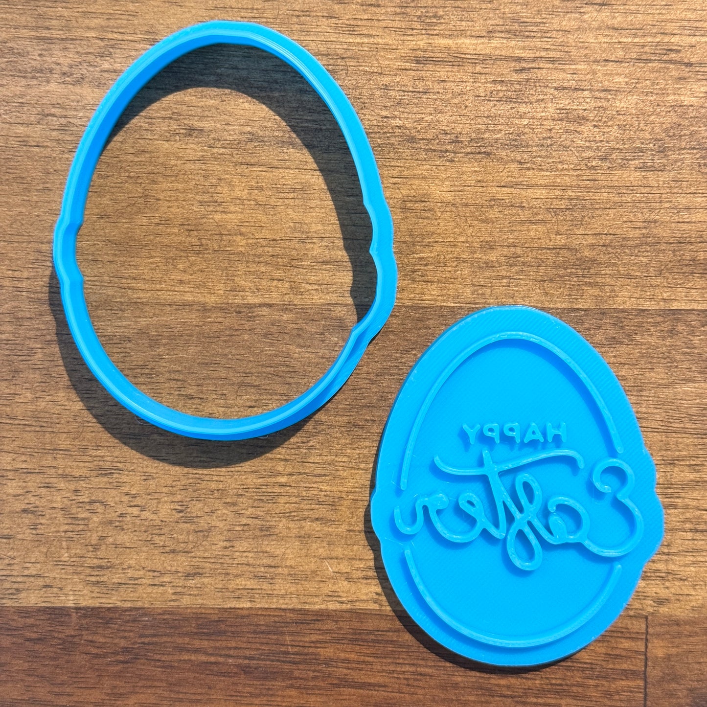 Happy Easter Egg Cookie Cutter and Embosser - 7.4cm x 6cm