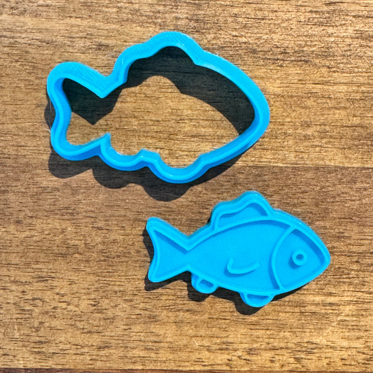 Fish Mini Cookie Cutter and Embosser - 3.4cm x 5.5cm