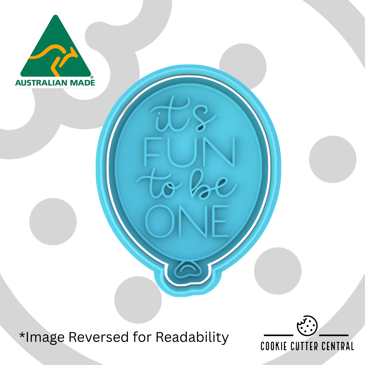 It's FUN to be ONE Cookie Cutter and Embosser - 7.7cm x 6cm