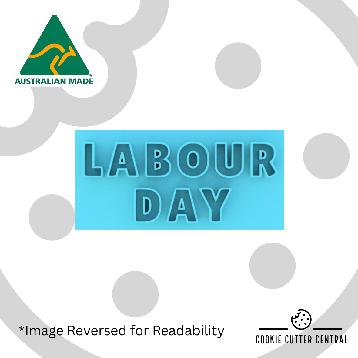 Labour Day Fondant Stamp 6.3cm x 3cm