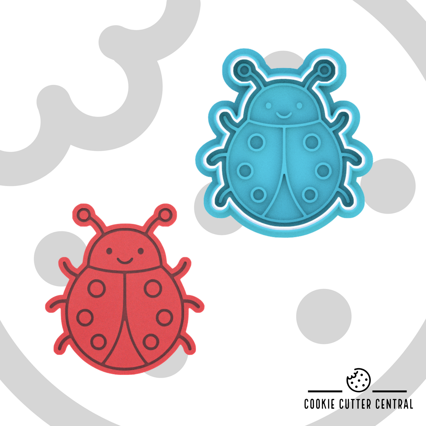Ladybug Cookie Cutter and Embosser - 7.4cm x 6.9cm
