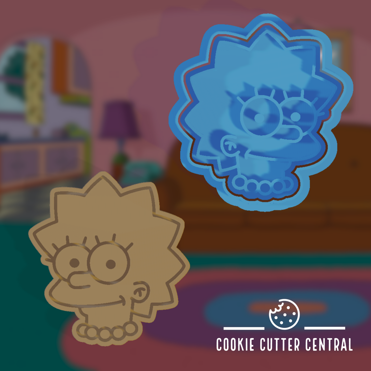 Lisa Simpson Cookie Cutter and Embosser - 7.4cm x 6.8cm