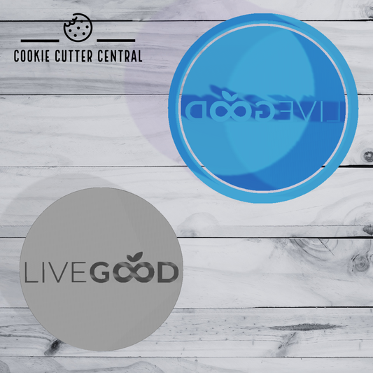 LiveGood Cookie Cutter and Embosser - 6.5cm Round