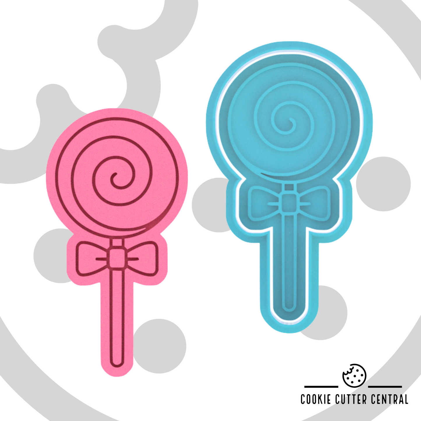 Lollipop Cookie Cutter and Embosser - 10cm x 5.3cm