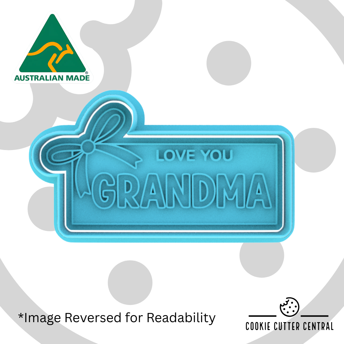 Grandma with Bow Cookie Cutter and Embosser - 4.9cm x 9.3cm