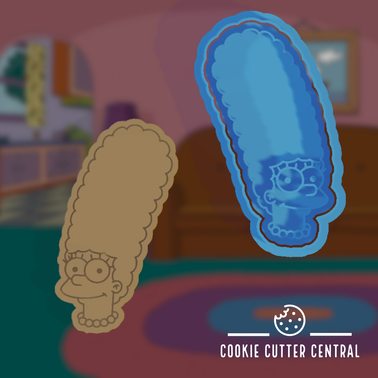 Marge Simpson Cookie Cutter and Embosser - 9.6cm x 5.5cm