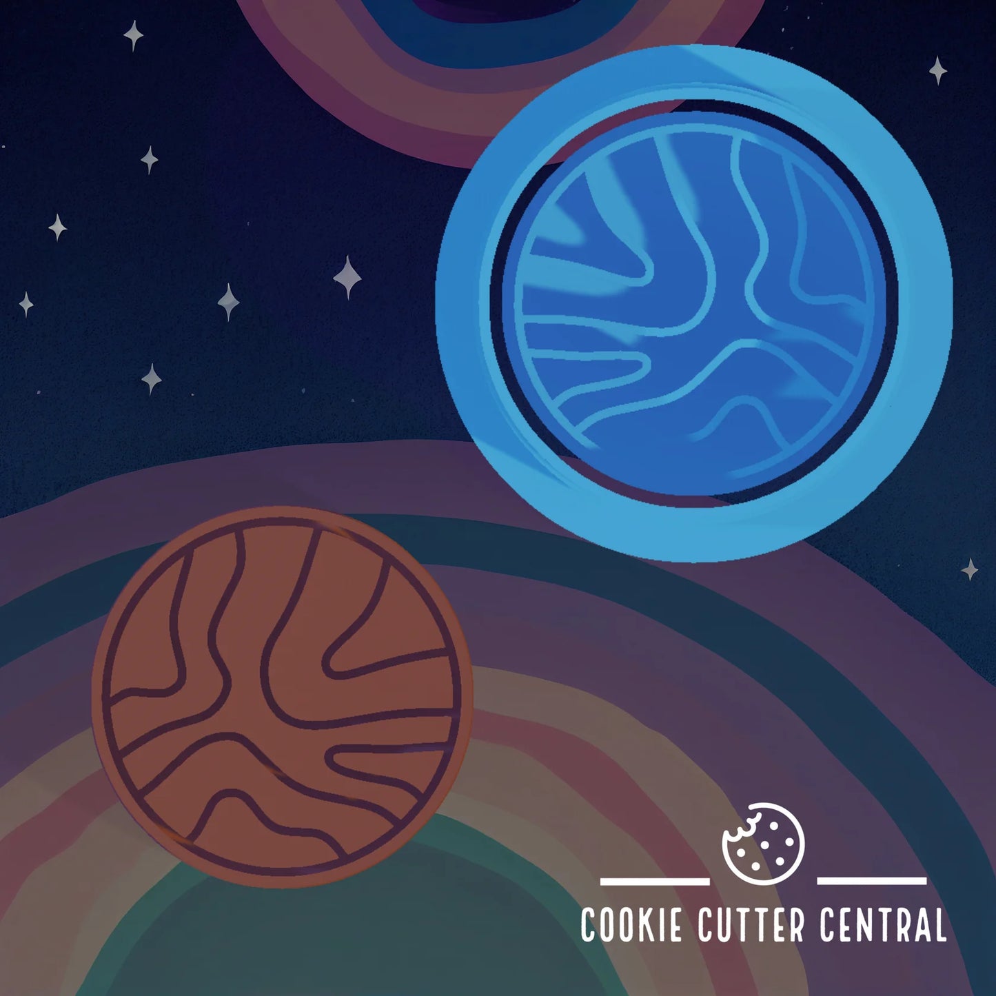 Mini Planets Cookie Cutter and Embosser Set