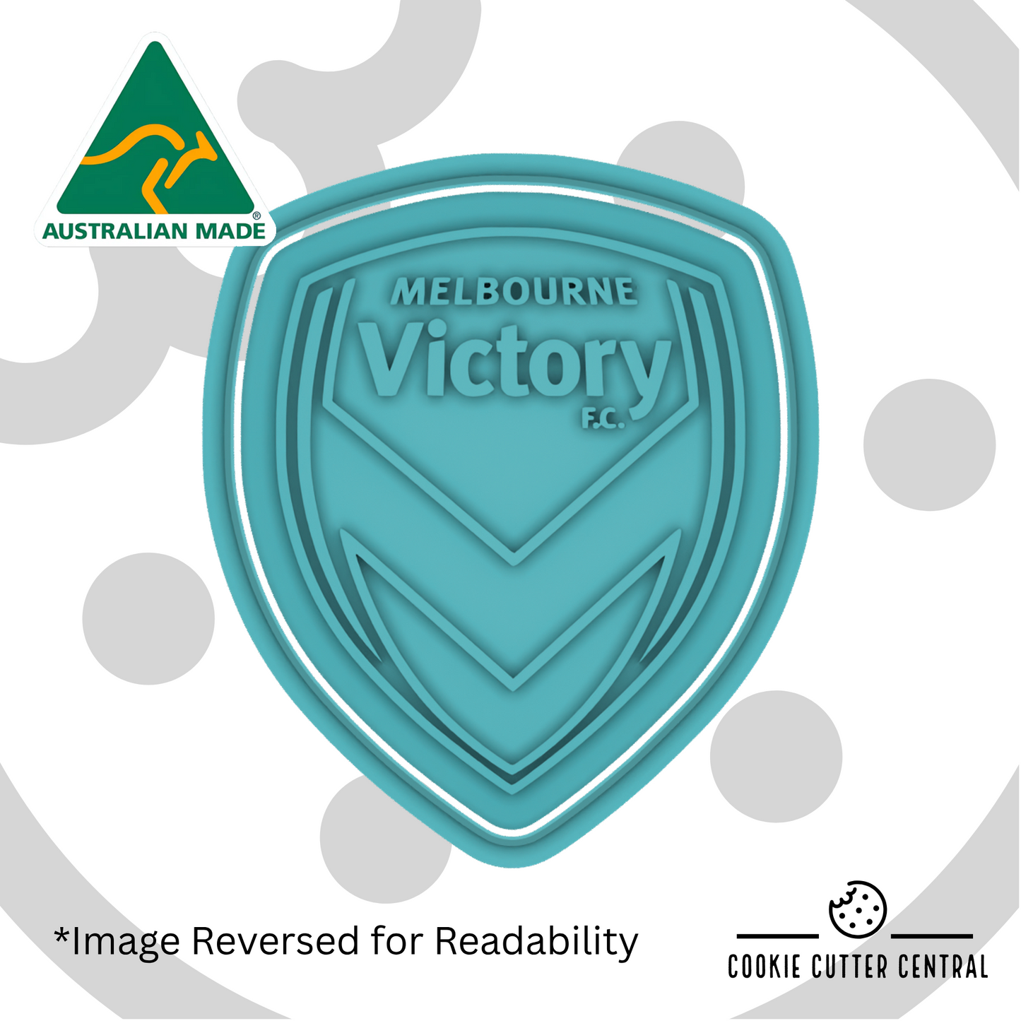 Melbourne Victory FC Cookie Cutter and Embosser - 8.3cm x 7cm