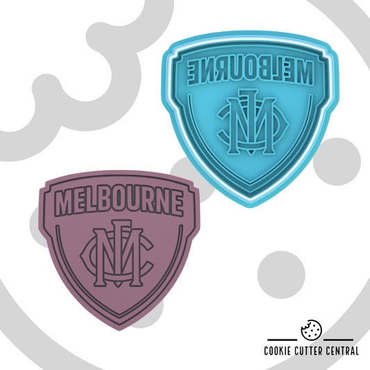 AFL Melbourne Demons Logo Cookie Cutter and Embosser - 7.7cm