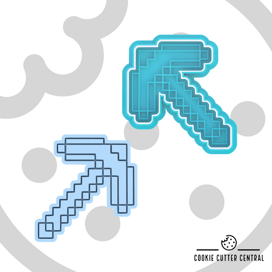 Minecraft Pickaxe Cookie Cutter and Embosser - 7.7cm x 7.4cm