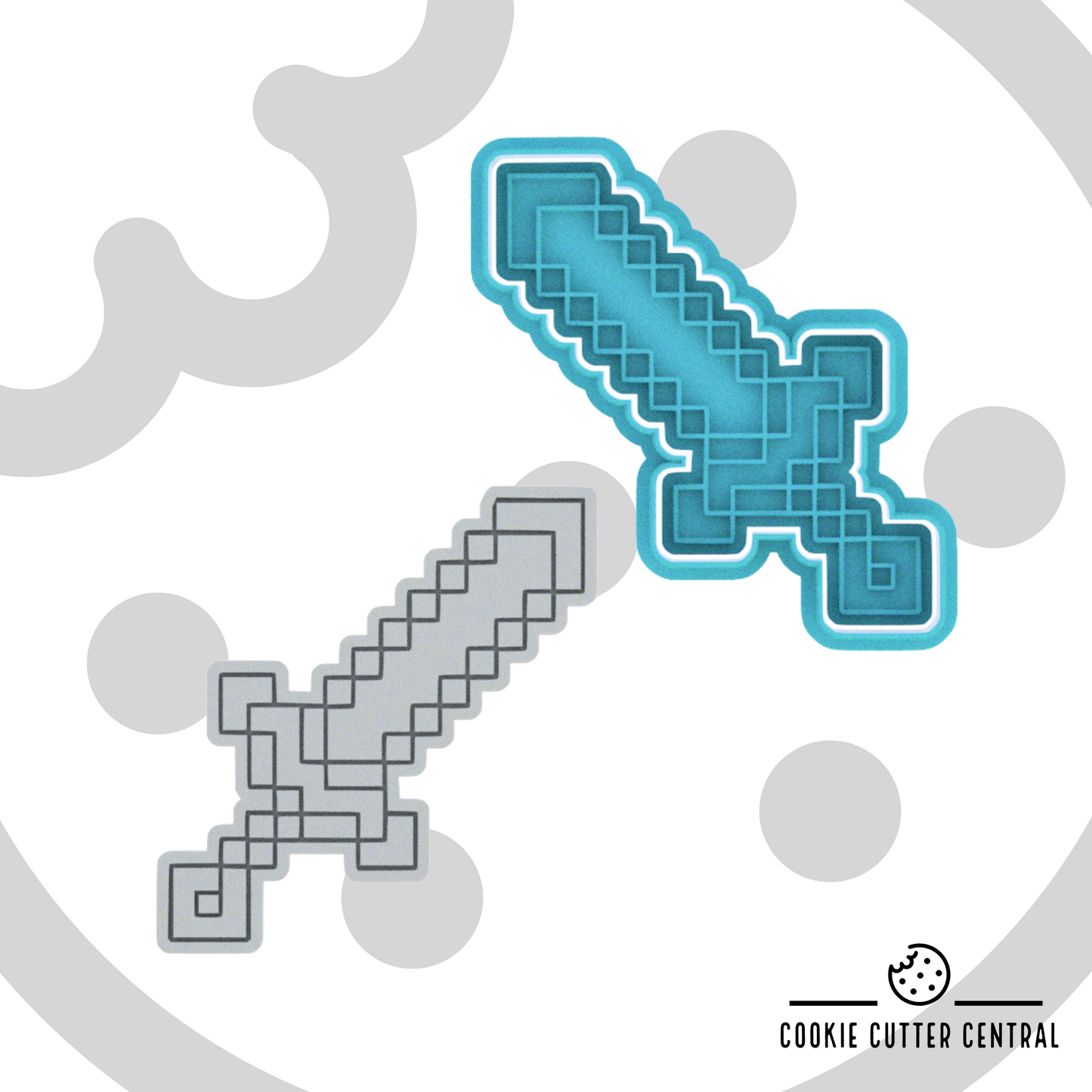 Minecraft Sword Cookie Cutter and Embosser - 8.9cm x 8.4cm