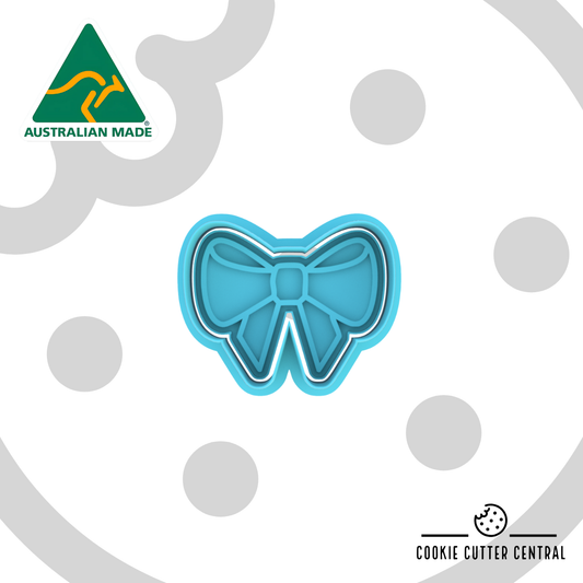 Mini Bow Cookie Cutter and Embosser - 4.2cm x 5.4cm
