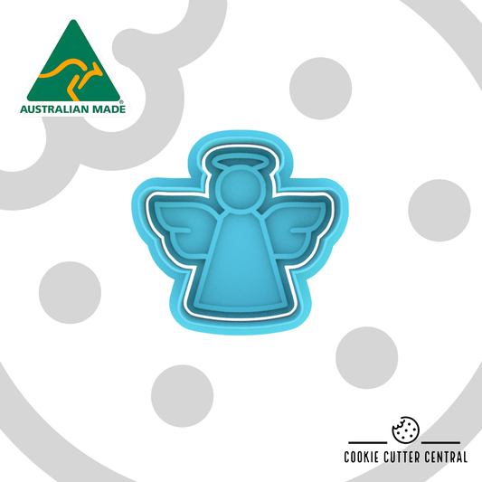 Mini Christmas Angel Cookie Cutter and Embosser - 4.9cm x 5.2cm