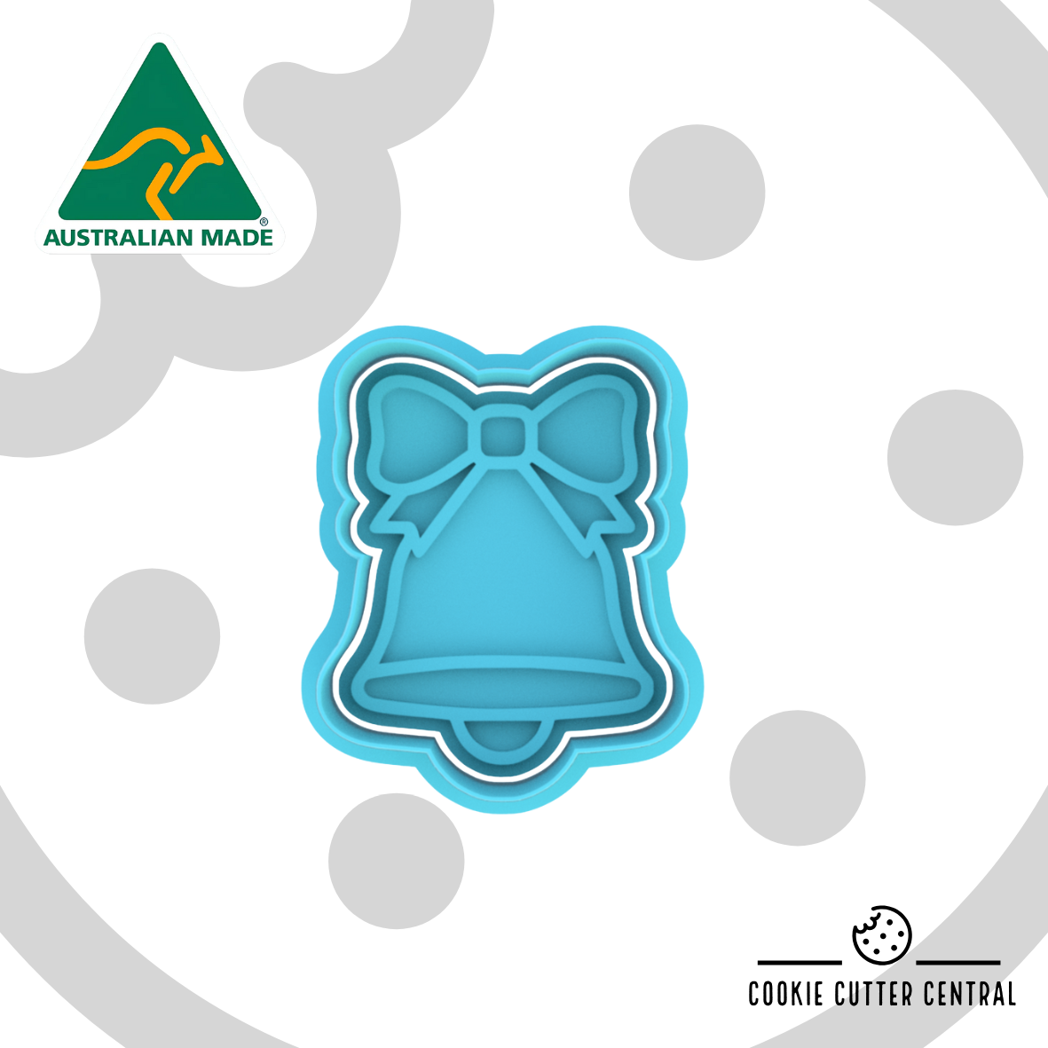 Mini Christmas Bell Cookie Cutter and Embosser - 5.4cm x 4.3cm