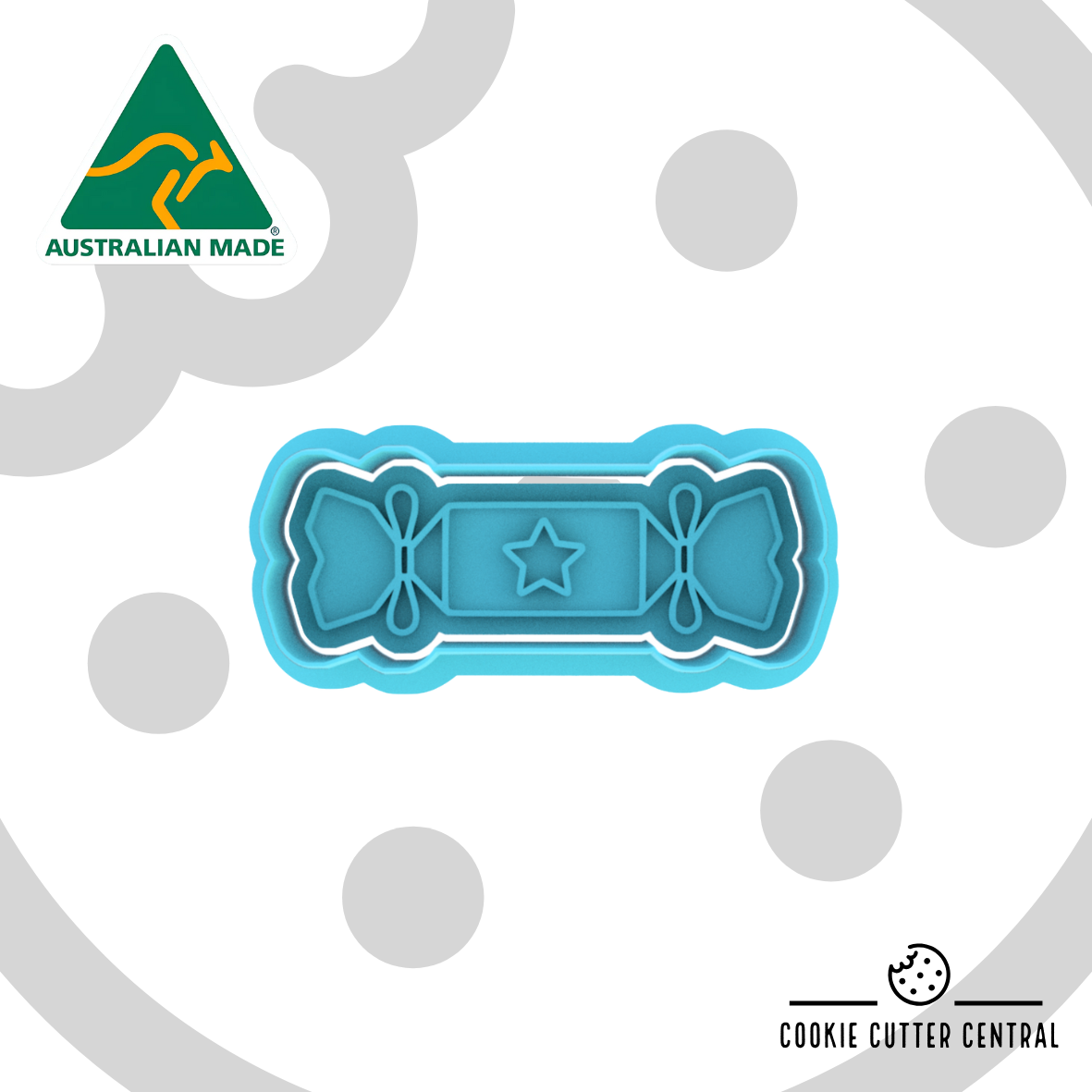 Mini Christmas Cracker Cookie Cutter and Embosser - 2.3cm x 6.1cm