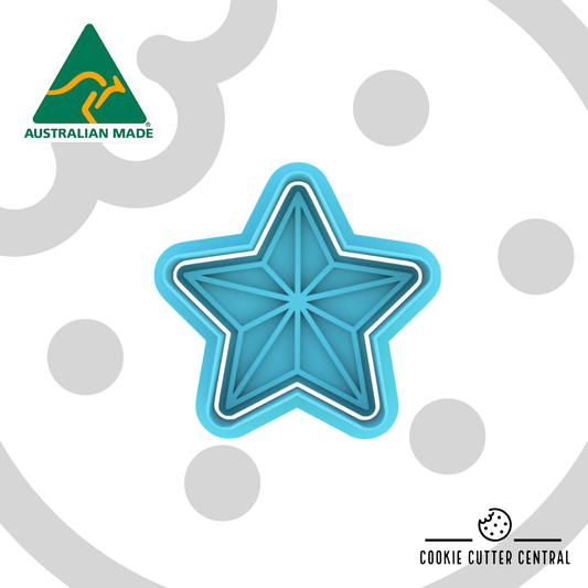 Mini Christmas Star Cookie Cutter and Embosser - 5cm x 5.2cm