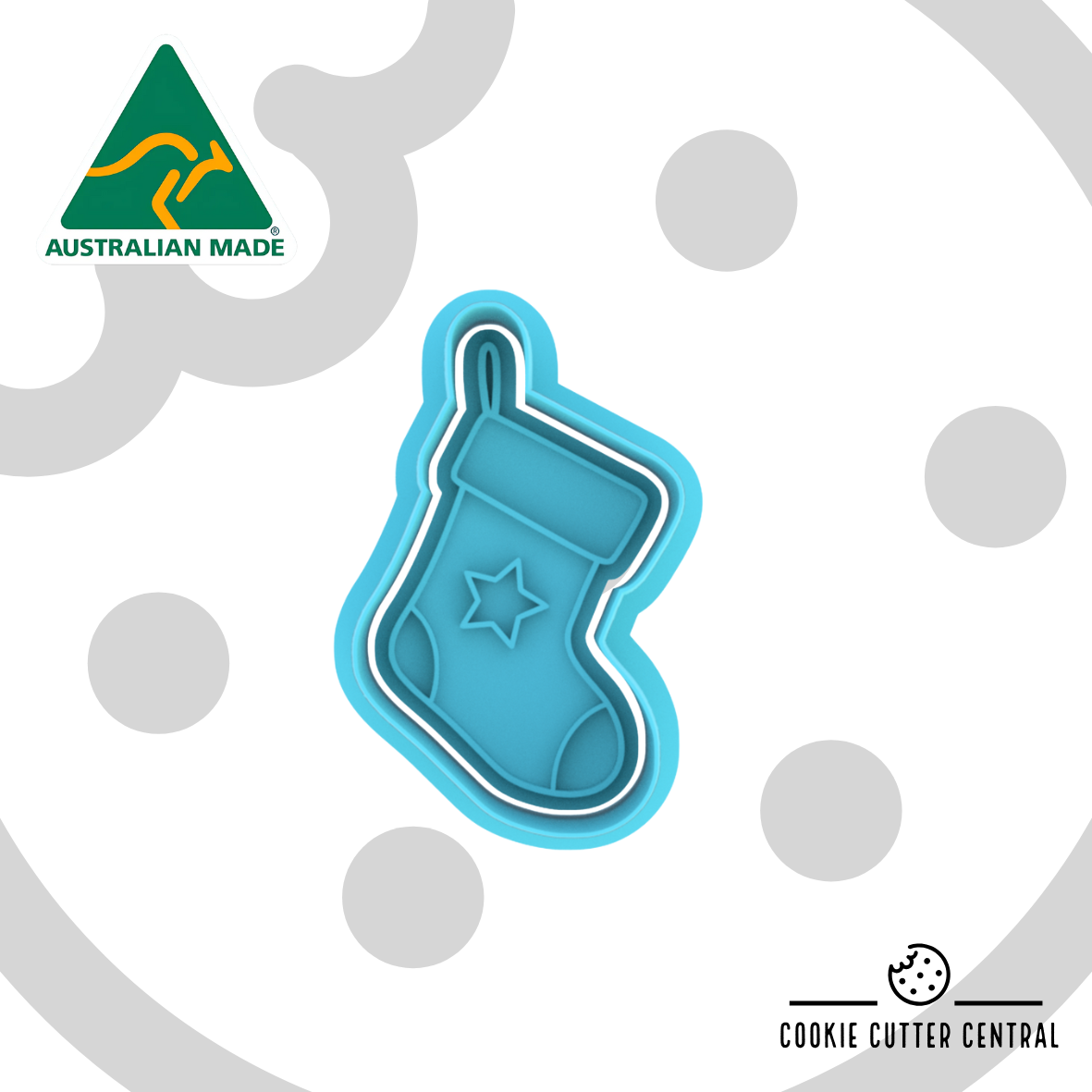 Mini Christmas Stocking Cookie Cutter and Embosser -5.8cm x 3.5cm