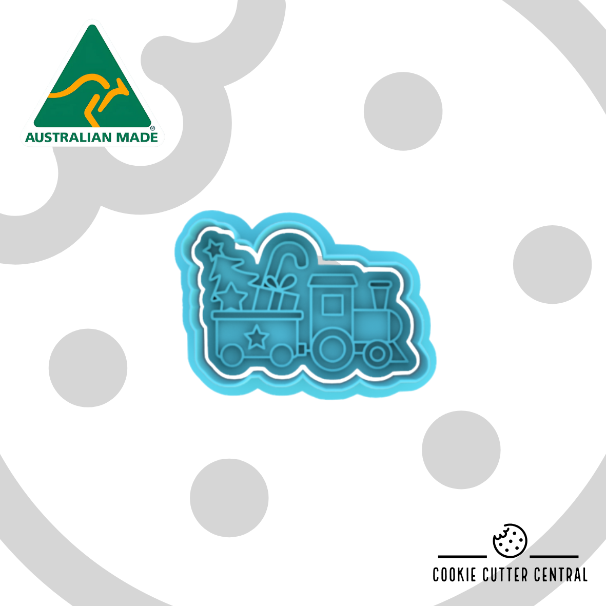 Mini Christmas Train Cookie Cutter and Embosser - 3.7cm x 5.4cm