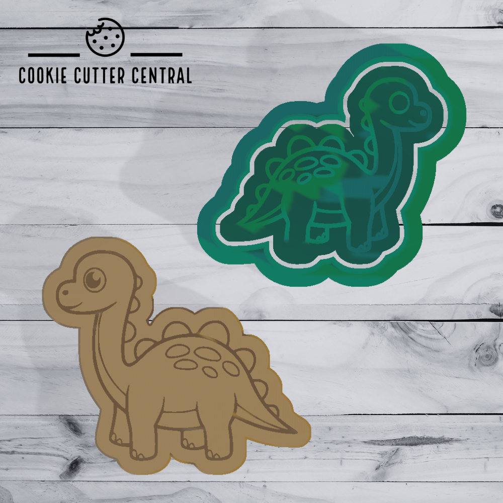 Mini Dinosaur (Design 3) Cookie Cutter and Embosser - 4.4cm x 5cm