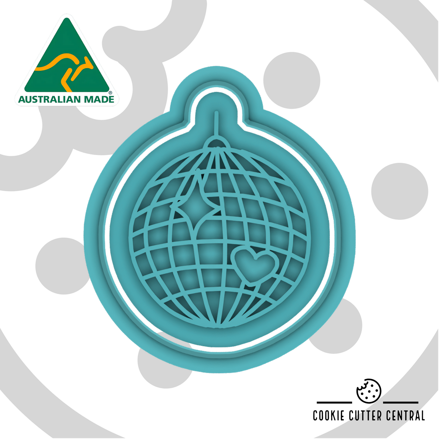 Mini Disco Ball Cookie Cutter and Embosser - 5cm x 4.3cm