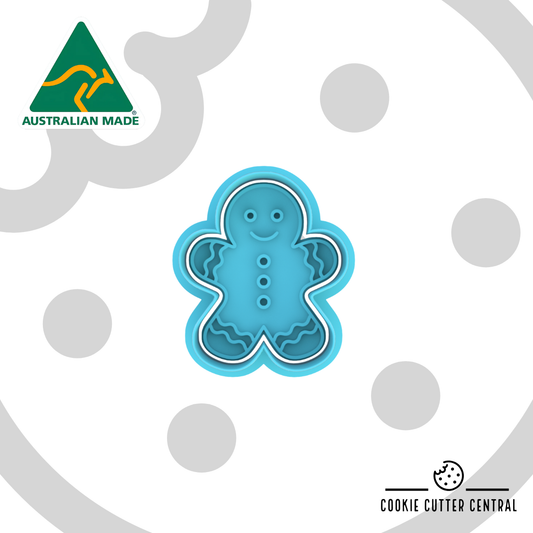 Mini Gingerbread Man Cookie Cutter and Embosser - 5.3cm x 4.5cm